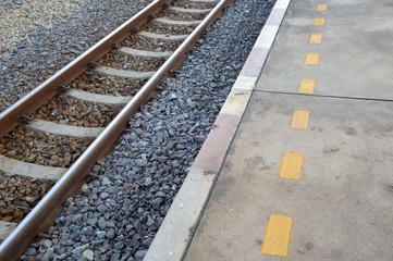 close up walkway near railway