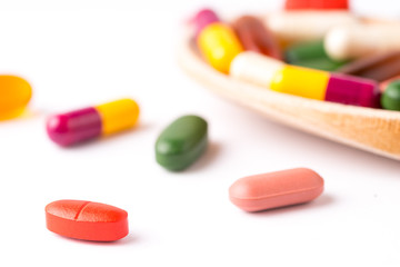 Medicine, tablet and drug in various shape