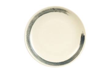 Japanese plate isolate on white background
