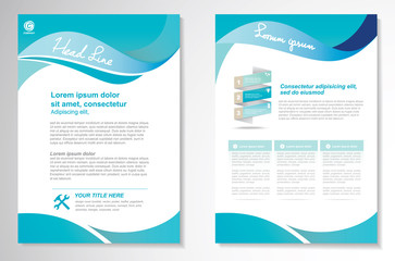 Vector Brochure Flyer design Layout template, size A4, Front page and back page, infographics. Easy to use and edit.