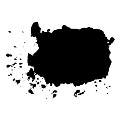 Abstract black ink blot background