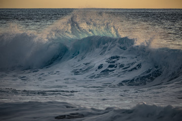 Shorebreak wave in the ocean