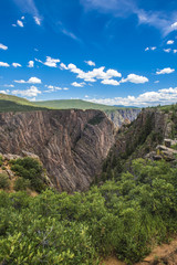 Magnificent landscape seen from Chasm view in Black canyon of the Gunnison National Park, North Rim, CO, USA