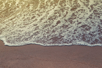 Beach or coast of vintage color style in tropics sea.