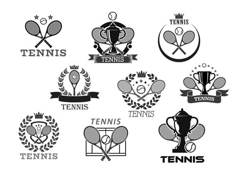 Vector icons for tennis club or tournament awards
