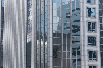 Fototapeta na wymiar Glass of Business tall buildings.