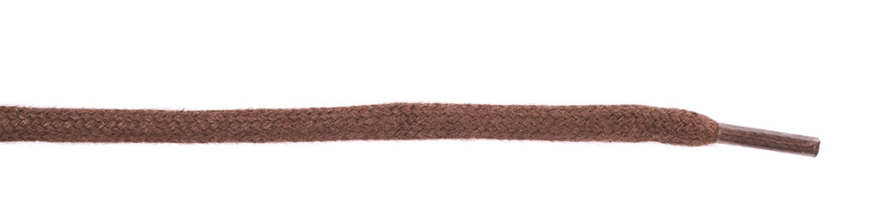 Fragment of a shoelace isolated