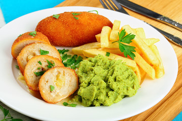 chicken cutlets filled with butter and cheese