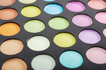 Close-up fragment of a make-up kit