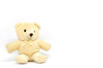 brown teddy bear isolated on white background