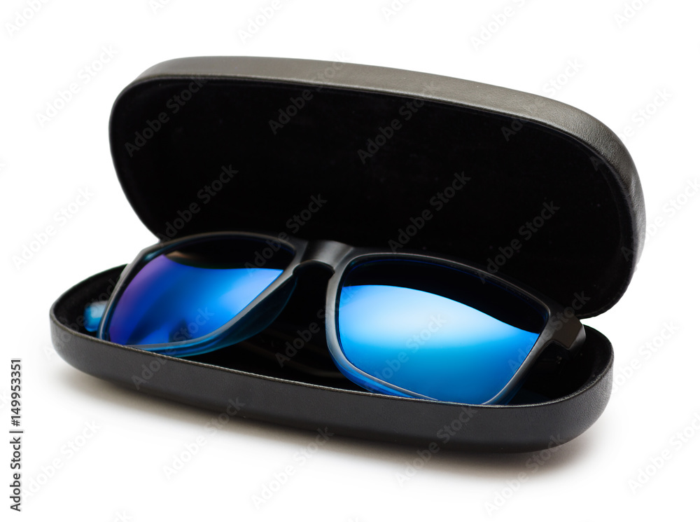 Canvas Prints open protective case with sunglasses