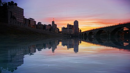 Sunset reflection