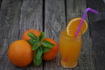 natural cold orange juice