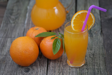 natural cold orange juice