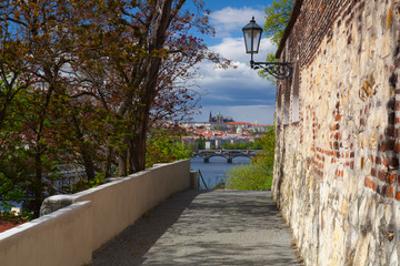 View from Vysehrad after rain.Prague, Czech Republic