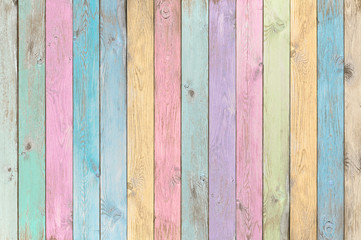 colorful pastel wood planks texture or background - obrazy, fototapety, plakaty