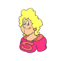 Superheroes Super Mom Family Vector Illustration