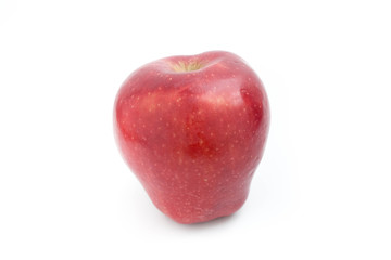Red apple on white background