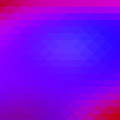 Obraz premium Pink purple blue rows of triangles background, square