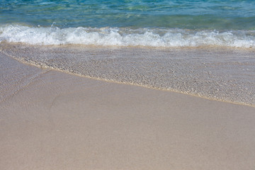 Small waves lapped the beach