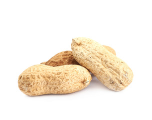 Pile of peanuts isolated
