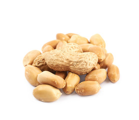 Pile of peanuts isolated
