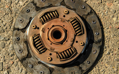 Broken clutch for car, finished clutch 
