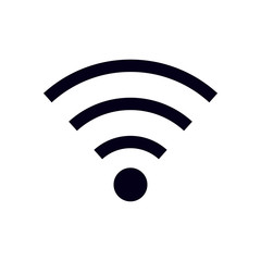 Wifi Symbol. Vector wireless network icon. Flat design style.