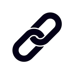 Link single icon.Chain link symbol. Icon link to the source.