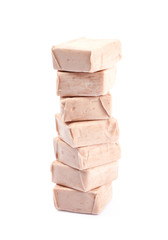 Pile of chewing candies isolated