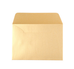 Opened paper envelope isolated