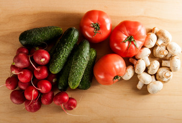 Ripe fresh vegetables