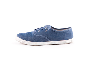 Blue sneakers isolated