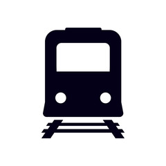 Train icon. Metro symbol. Railway station sign.