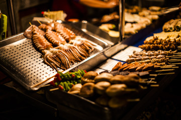 Squid at a street food stall