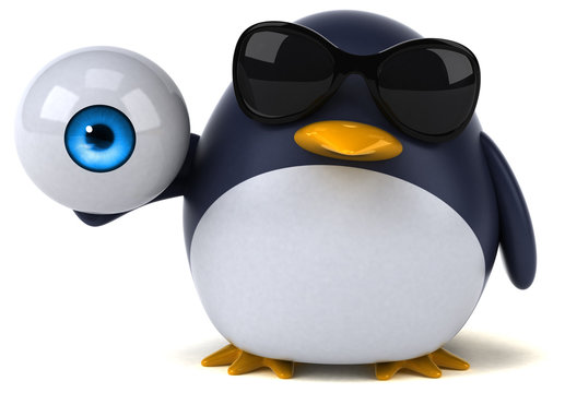 Fun penguin - 3D Illustration
