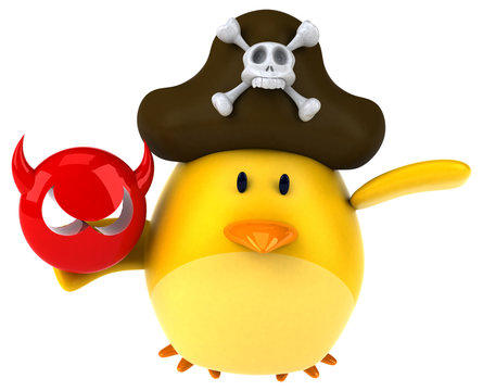 recommend clip art: Yellow bird - 3D Illustration