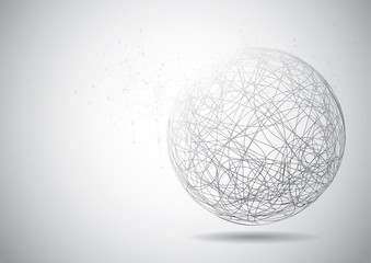 World map point, line, composition, representing the global, Global network connection,international meaning.