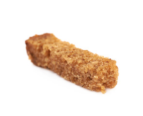 Single bread crouton isolated