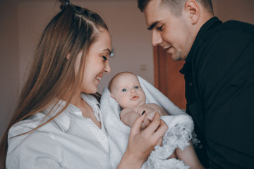 young family with infant