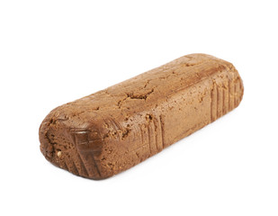 Cookie dough briquette isolated