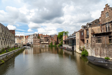 River with Historical Buildings in Gent