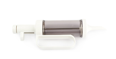 Cream piping syringe tool isolated