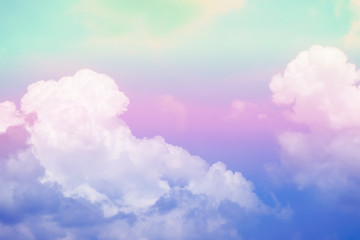 Soft Cloud and sky with  pastel color background - 149993153