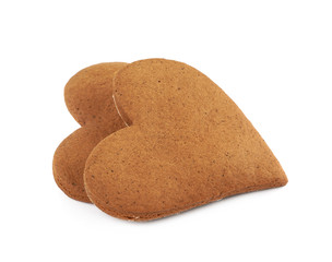 Heart shaped cookie isolated