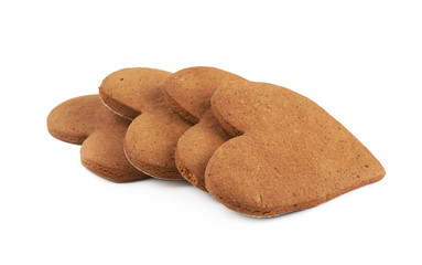 Heart shaped cookie isolated