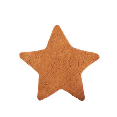 Star shaped cookie isolated