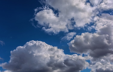  clouds on a blue summer sky .  beautiful sky.