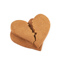 Heart shaped cookie broken