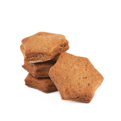 Fresh baked ginger cookie isolated